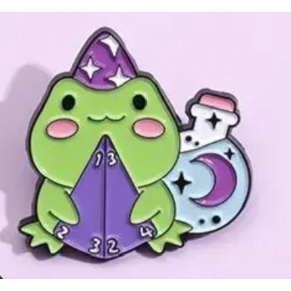 $2 FROG WITCH ENAMEL METAL PIN/BROOCH. NEW. $2 WITH ANY $10 ORDER OR MORE - Picture 2 of 16
